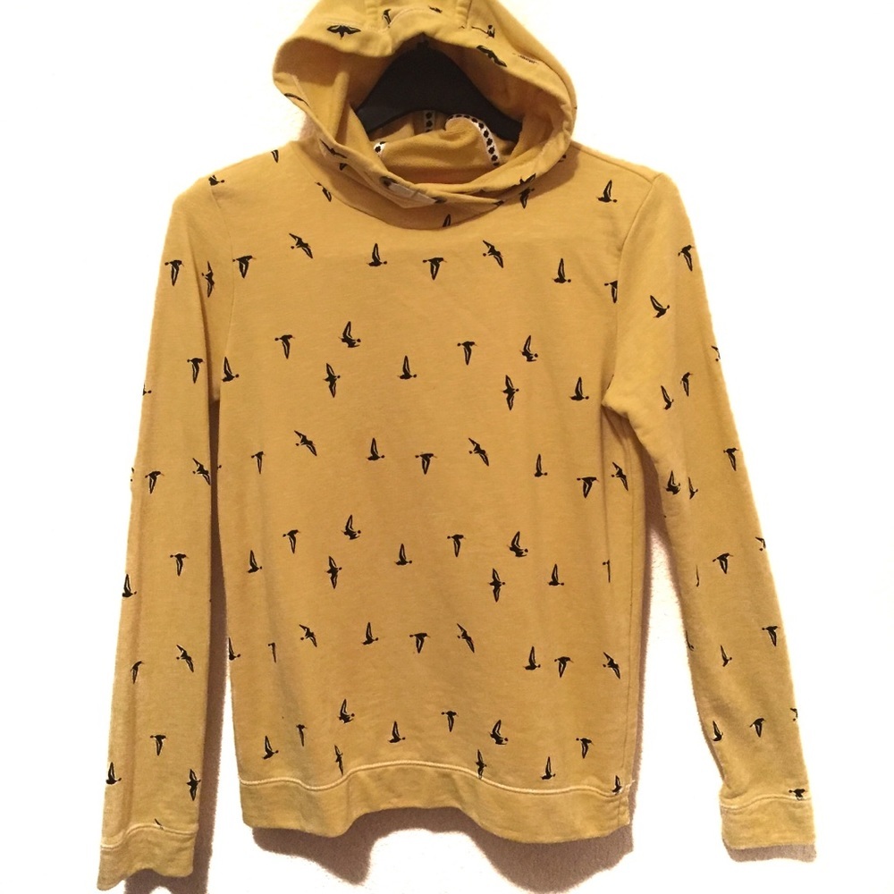 s.Oliver Kids Yellow Cute Bird Print Hoodie XL 176